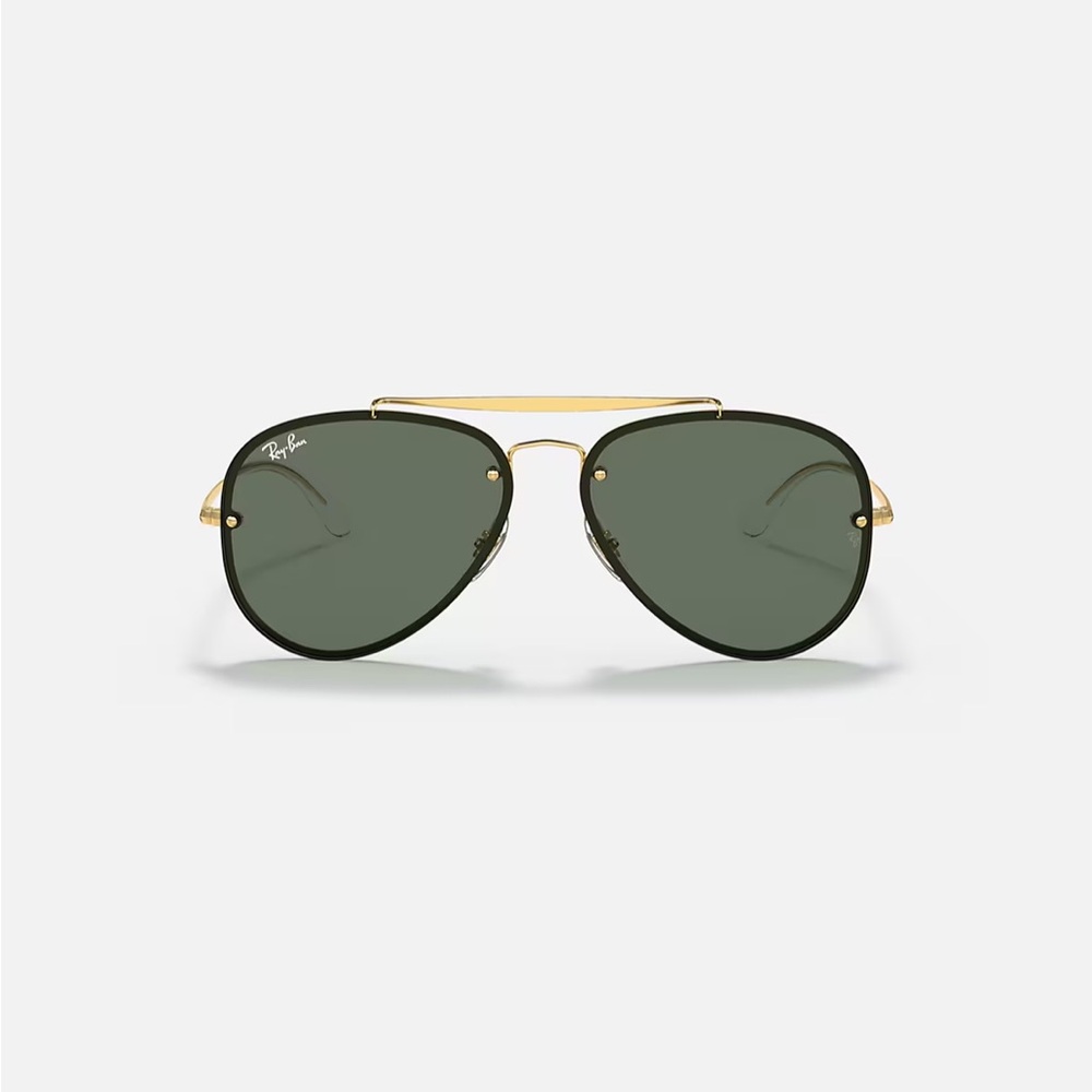 Ray-ban Blaze Aviator XL Gold Frame Green Lense Barely worn